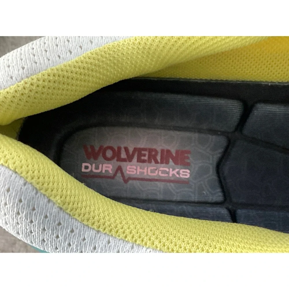 Wolverine Rev Duraspring‎ Women's 8.5 Carbon Safety Toe Work Shoes Pink Aqua